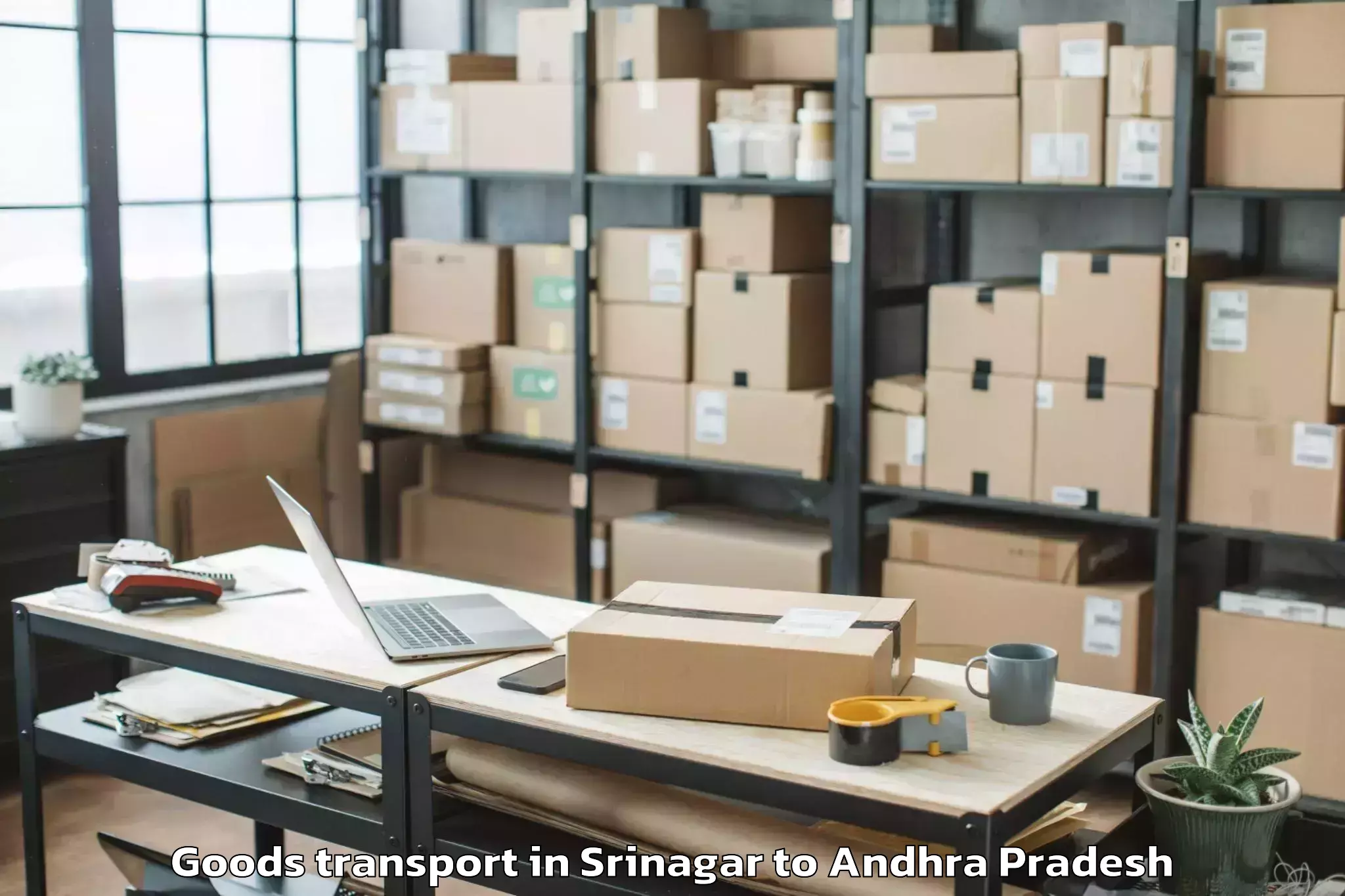 Professional Srinagar to Mandavalli Goods Transport